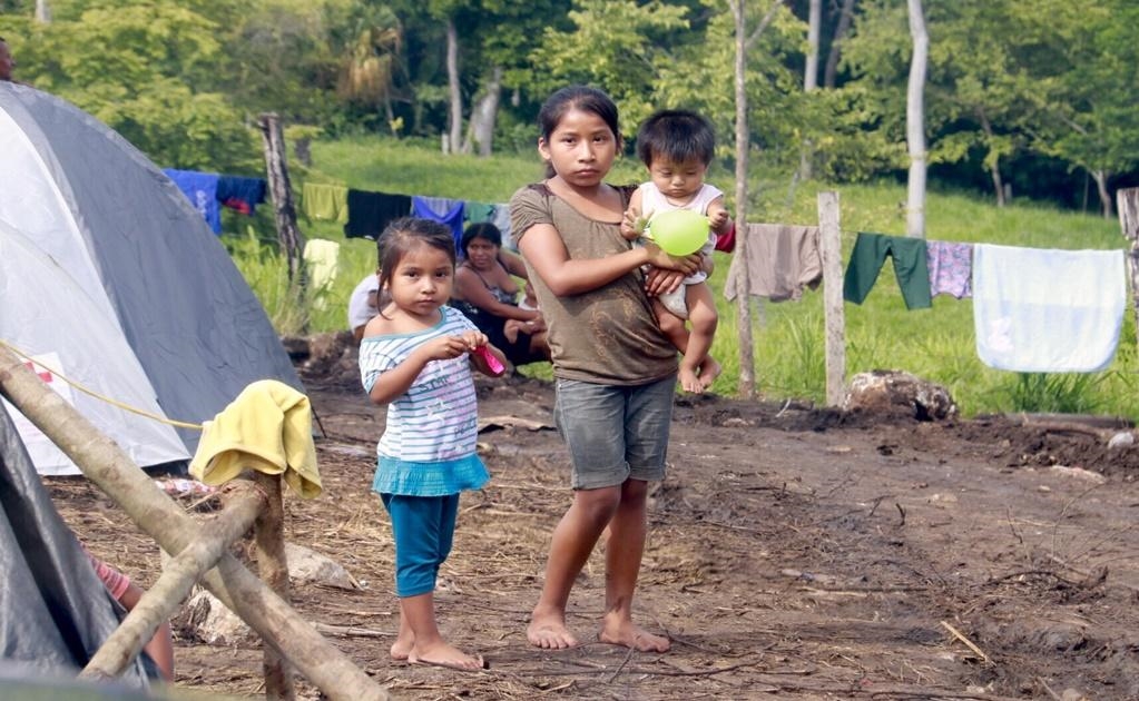 Los guatemaltecos lograron llegar hasta la frontera mexicana y fueron auxiliados por la habitantes de la comunidad El Desengaño del municipio Candelaria, en Campeche. Foto: Luis Manuel López