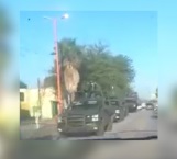 Irrumpe convoy militar en el municipio de Río Bravo