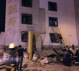 Colapsa hotel y cientos de daños en edificios por sismo en Taiwán