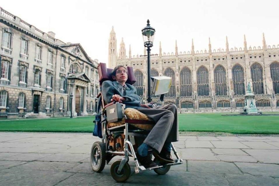 Stephen Hawking en la universidad de Cambridge el 1 de septiembre de 1988.