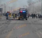 Bloquean con quema de llantas Carretera a San Fernando