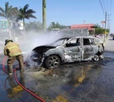 Arde camioneta tras persecución de la Sedena en Río Bravo