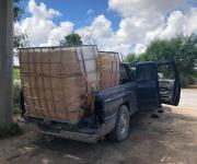 Incautan camionetas, armas y 22 mil litros de combustible, en Río Bravo