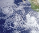 Blanca ya es huracán categoría 2 y Andrés se debilita a tormenta