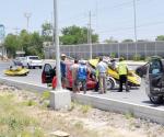 Motos acuáticas chocan en tierra