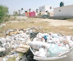 Toman colonia como vertedero de basura