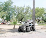 Tiran otra vez basura  en plaza  Treviño Zapata