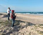 Desértica la Playa de Miramar en víspera de Semana Santa