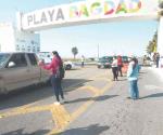 Impiden acceso a Playa Bagdad