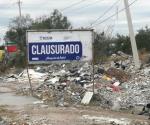 Clausuran tiradero de escombro