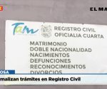 Se normalizan trámites en Registro Civil