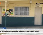 Vencerá inscripción escolar el próximo 30 de abril