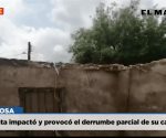 Tormenta impactó y provocó el derrumbe parcial de su casa