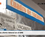 Aumenta oferta laboral en el SNE