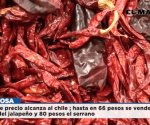 Alzas de precio alcanza al chile