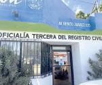 Reducen días de atención en Registro Civil