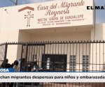 Aprovechan migrantes despensas para niños y embarazadas