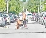 Golpea a su pareja en plena calle