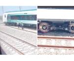 Sale de vía vagón del  Tren Maya en Yucatán