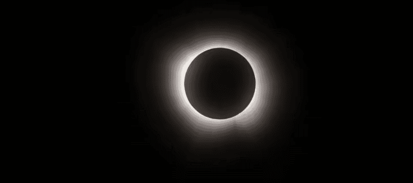 Vista del eclipse total desde Mazatlán, Sinaloa.
