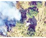 Provocan con drones incendios forestales