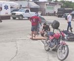 Otro motociclista caído en choque