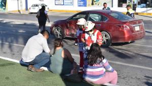 Deja choque 4 heridos en bulevar Hidalgo