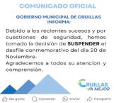 Desfiles suspendidos