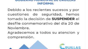 Desfiles suspendidos