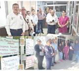 Protestan trabajadores de Salud en Tamaulipas